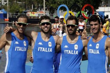 Il 4 senza pesi leggeri 4° alle Olimpiadi di Rio Da sinistra: Martino Goretti, Livio La Padula, Pietro Ruta e Stefano Oppo